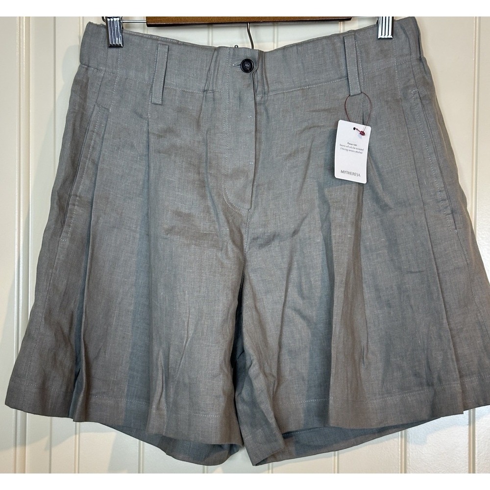 New‎ Brunello Cucinelli womens linen shorts old money luxury relaxed sz M $990